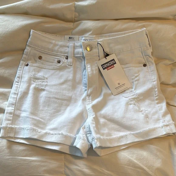Denizen from Levi's Blue Jean Shorts Mid-Rise Cuffed - Picture 1 of 2